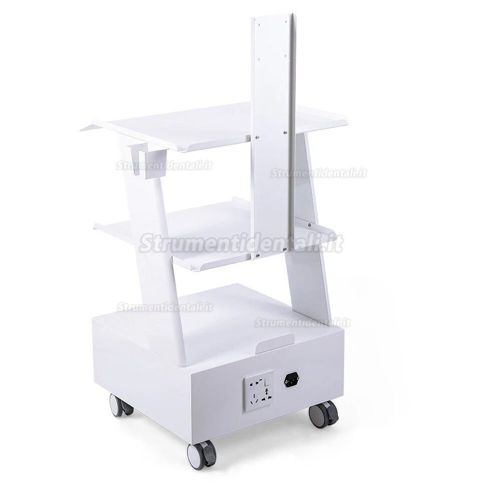 Carrello chirurgico i mobile odontoiatrico Dentech K2 con mobiletto portaoggetti